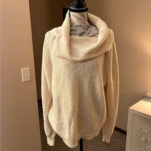 Cozy Cream Cowl Neck Sweater Free People